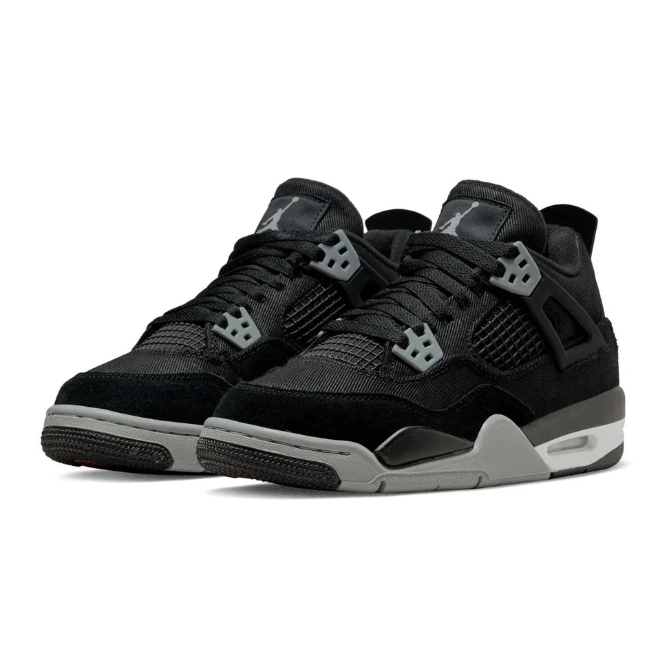 Air 4 Jordan Black GS Canvas Retro 0710